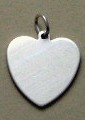sterling silver heart shaped charm